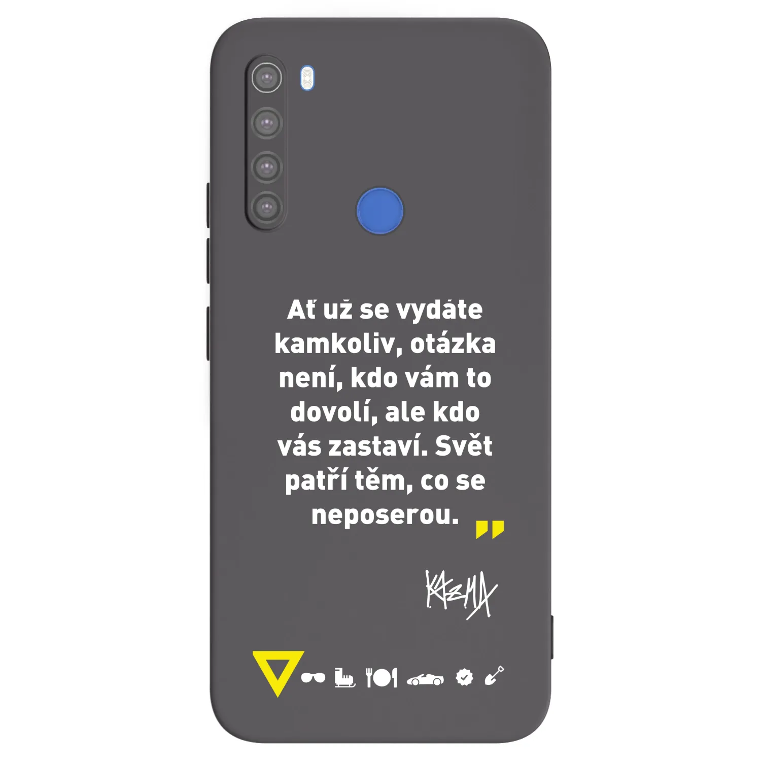 Picasee silikónový čierny obal pre Xiaomi Redmi Note 8T - Kazma - SVĚT PATŘÍ TĚM, CO SE NEPOSEROU