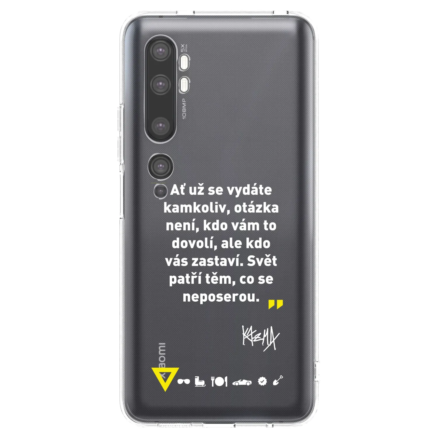 Silikónový prehľadný obal pre Xiaomi Mi Note 10 (Pro) - Kazma - SVĚT PATŘÍ TĚM, CO SE NEPOSEROU