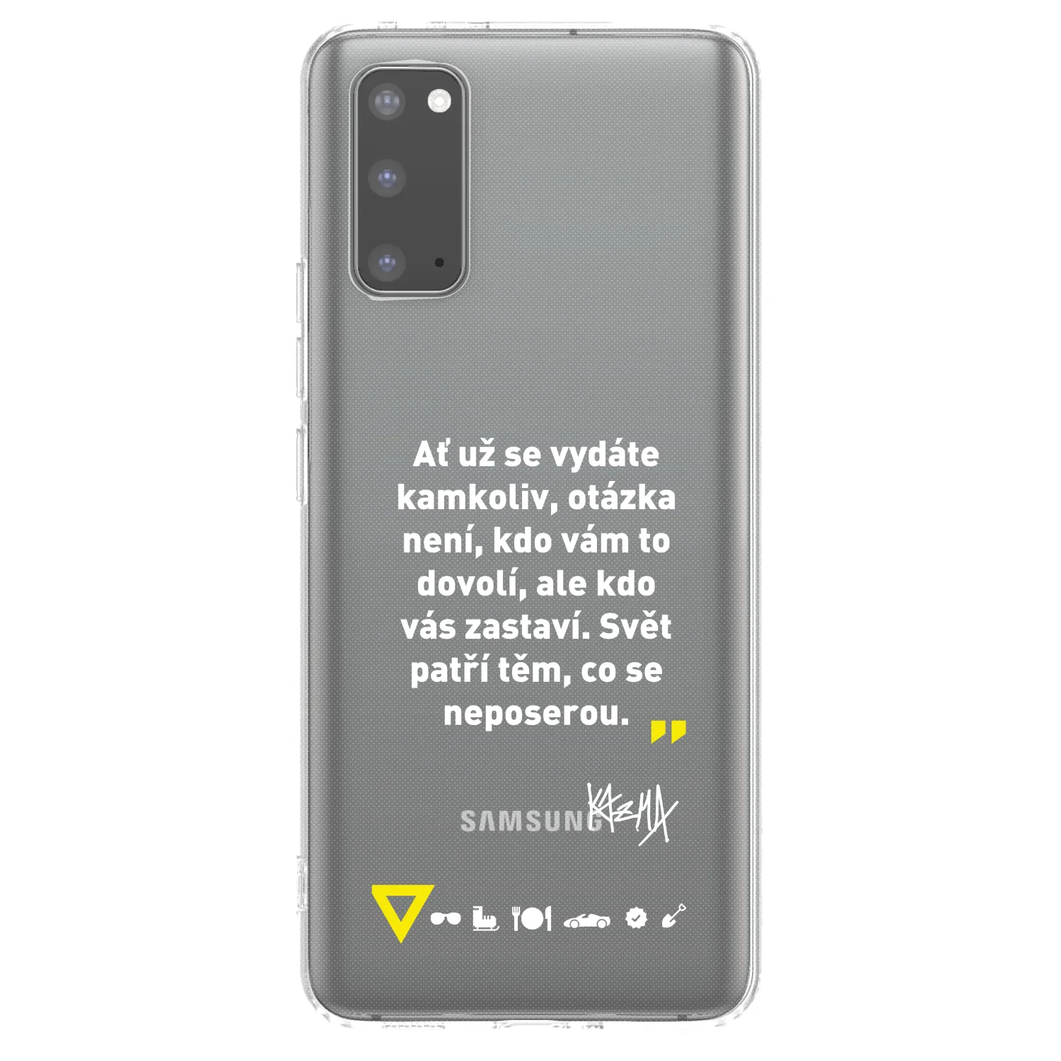 Picasee silikónový prehľadný obal pre Samsung Galaxy S20 G980F - Kazma - SVĚT PATŘÍ TĚM, CO SE NEPOSEROU