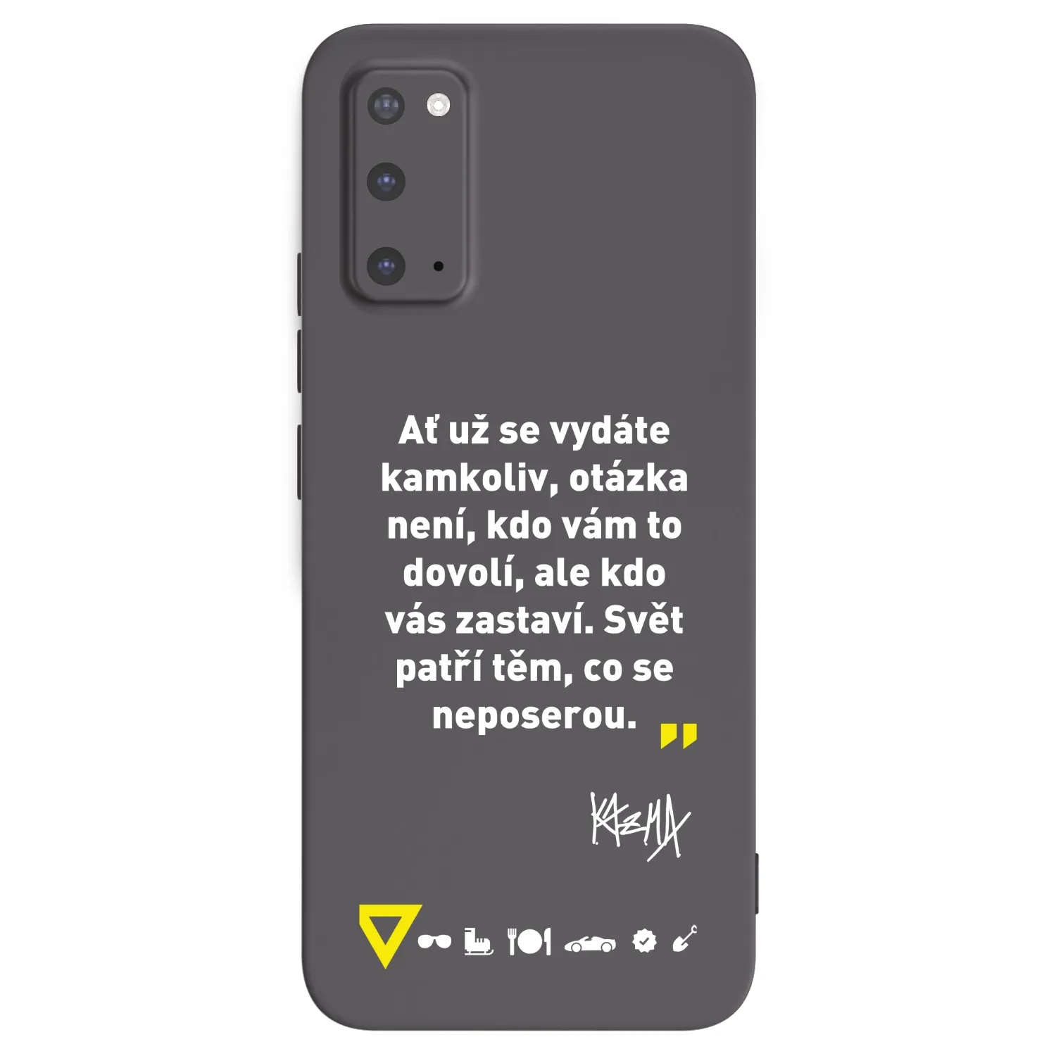 Picasee silikónový čierny obal pre Samsung Galaxy S20 G980F - Kazma - SVĚT PATŘÍ TĚM, CO SE NEPOSEROU