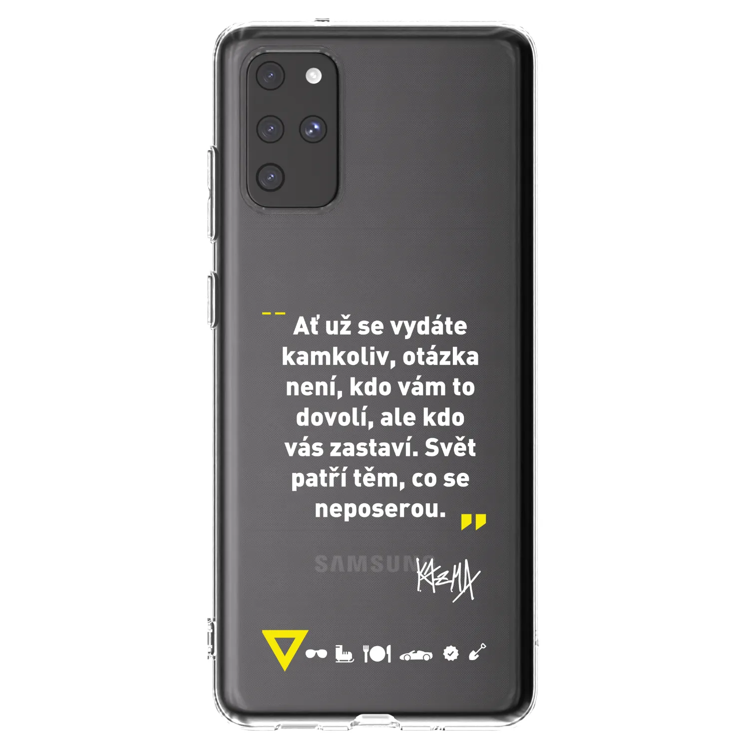 Picasee silikónový prehľadný obal pre Samsung Galaxy S20+ G985F - Kazma - SVĚT PATŘÍ TĚM, CO SE NEPOSEROU
