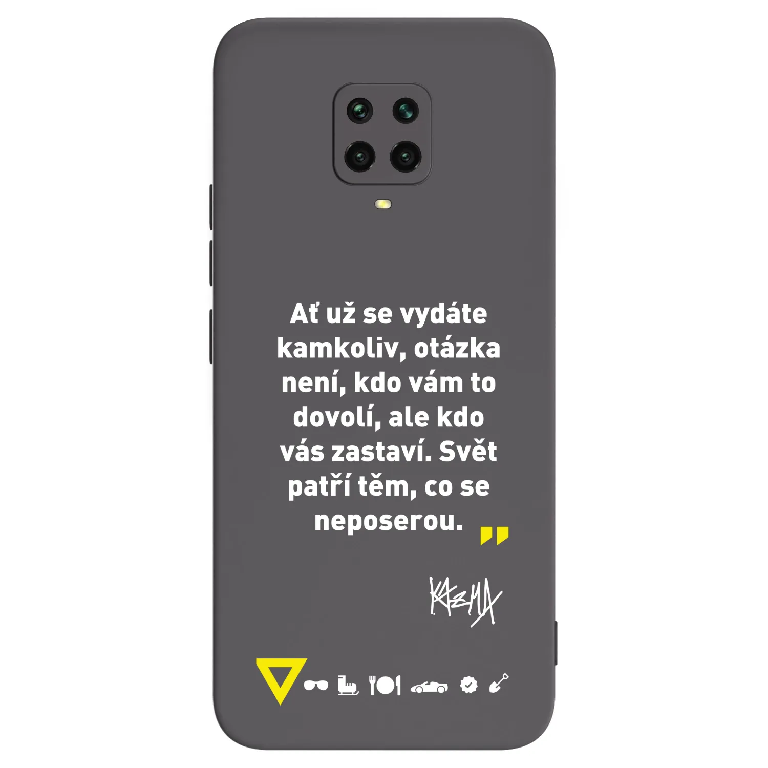 Picasee silikónový čierny obal pre Xiaomi Redmi Note 9S - Kazma - SVĚT PATŘÍ TĚM, CO SE NEPOSEROU