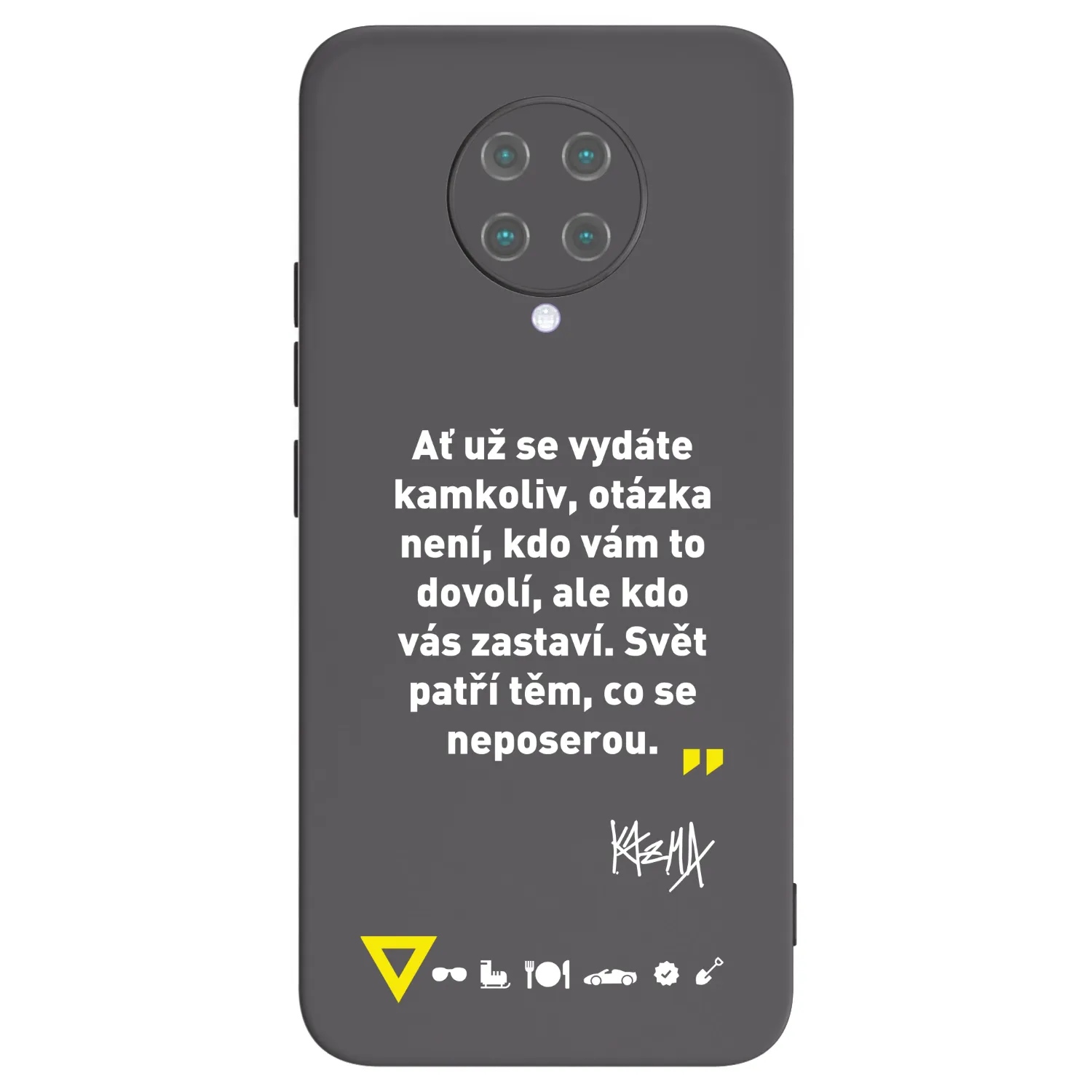 Picasee silikónový čierny obal pre Xiaomi Poco F2 Pro - Kazma - SVĚT PATŘÍ TĚM, CO SE NEPOSEROU