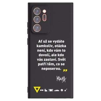 Picasee silikónový čierny obal pre Samsung Galaxy Note 20 Ultra - Kazma - SVĚT PATŘÍ TĚM, CO SE NEPOSEROU