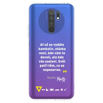 Picasee silikónový prehľadný obal pre Xiaomi Redmi 9 - Kazma - SVĚT PATŘÍ TĚM, CO SE NEPOSEROU