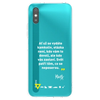 Picasee silikónový prehľadný obal pre Xiaomi Redmi 9A - Kazma - SVĚT PATŘÍ TĚM, CO SE NEPOSEROU