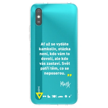 Picasee silikónový čierny obal pre Xiaomi Redmi 9A - Kazma - SVĚT PATŘÍ TĚM, CO SE NEPOSEROU