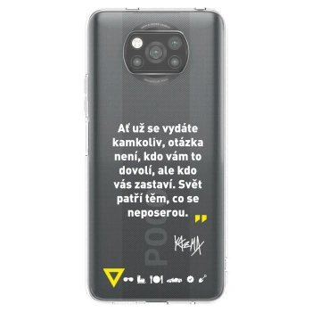 Picasee silikónový čierny obal pre Xiaomi Poco X3 - Kazma - SVĚT PATŘÍ TĚM, CO SE NEPOSEROU