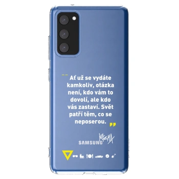Picasee silikónový prehľadný obal pre Samsung Galaxy S20 FE - Kazma - SVĚT PATŘÍ TĚM, CO SE NEPOSEROU