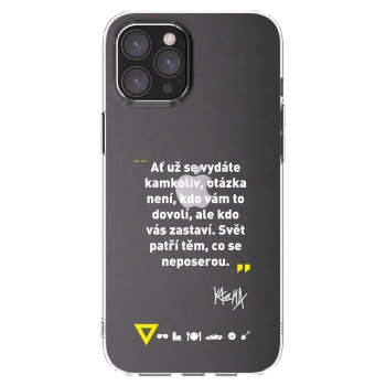 Picasee silikónový prehľadný obal pre Apple iPhone 12 Pro Max - Kazma - SVĚT PATŘÍ TĚM, CO SE NEPOSEROU