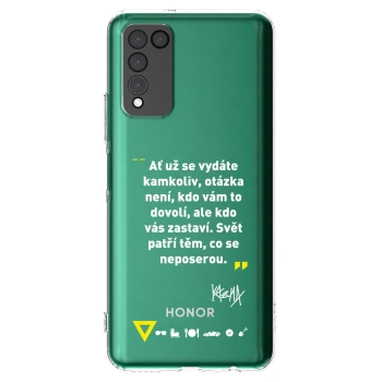 Picasee silikónový prehľadný obal pre Honor 10X Lite - Kazma - SVĚT PATŘÍ TĚM, CO SE NEPOSEROU