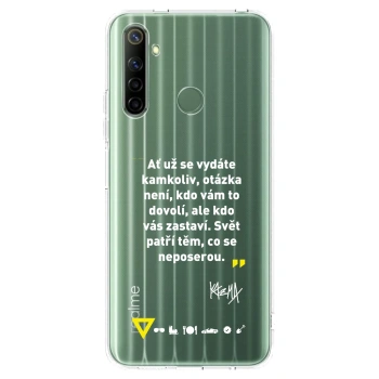 Picasee silikónový prehľadný obal pre Realme 6i - Kazma - SVĚT PATŘÍ TĚM, CO SE NEPOSEROU