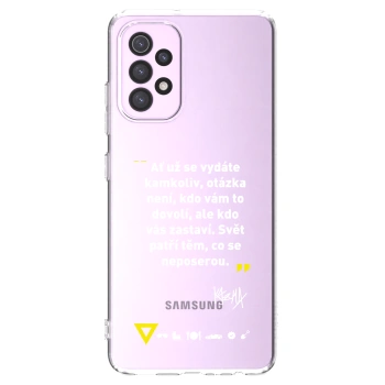 Picasee silikónový prehľadný obal pre Samsung Galaxy A32 5G A326B - Kazma - SVĚT PATŘÍ TĚM, CO SE NEPOSEROU