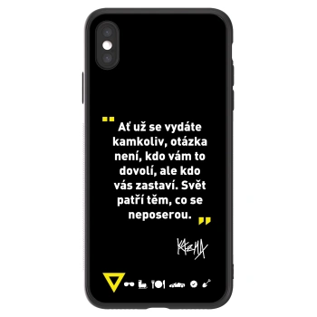 Picasee ULTIMATE CASE pro Apple iPhone XS Max - Kazma - SVĚT PATŘÍ TĚM, CO SE NEPOSEROU