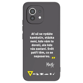 Picasee silikónový čierny obal pre Xiaomi Mi 11 - Kazma - SVĚT PATŘÍ TĚM, CO SE NEPOSEROU