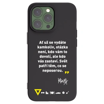 Picasee silikónový čierny obal pre Apple iPhone 13 Pro - Kazma - SVĚT PATŘÍ TĚM, CO SE NEPOSEROU