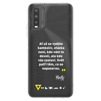 Picasee silikónový prehľadný obal pre Xiaomi Redmi 9T - Kazma - SVĚT PATŘÍ TĚM, CO SE NEPOSEROU