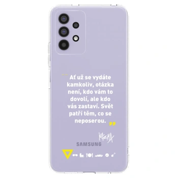 Picasee silikónový prehľadný obal pre Samsung Galaxy A32 4G SM-A325F - Kazma - SVĚT PATŘÍ TĚM, CO SE NEPOSEROU