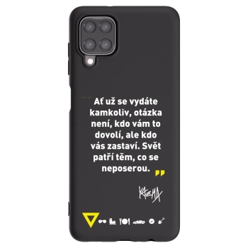 Picasee silikónový čierny obal pre Samsung Galaxy M12 M127F - Kazma - SVĚT PATŘÍ TĚM, CO SE NEPOSEROU