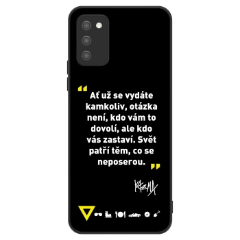 Obal pre Samsung Galaxy A02s A025G - Kazma - SVĚT PATŘÍ TĚM, CO SE NEPOSEROU