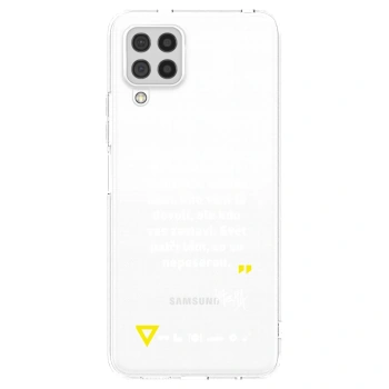 Picasee silikónový prehľadný obal pre Samsung Galaxy A22 A225F 4G - Kazma - SVĚT PATŘÍ TĚM, CO SE NEPOSEROU
