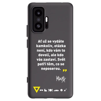 Picasee silikónový čierny obal pre Xiaomi 11T - Kazma - SVĚT PATŘÍ TĚM, CO SE NEPOSEROU
