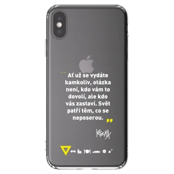 Picasee silikónový prehľadný obal pre Apple iPhone XS Max - Kazma - SVĚT PATŘÍ TĚM, CO SE NEPOSEROU