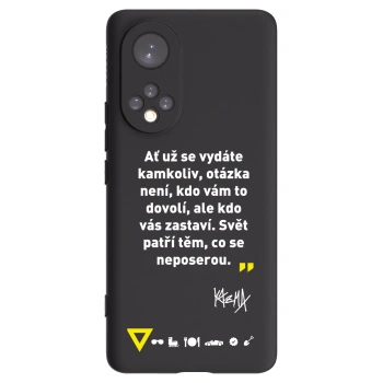 Picasee silikónový čierny obal pre Honor 50 5G - Kazma - SVĚT PATŘÍ TĚM, CO SE NEPOSEROU