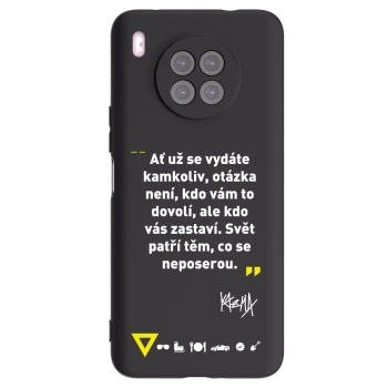 Picasee silikónový čierny obal pre Huawei Nova 8i - Kazma - SVĚT PATŘÍ TĚM, CO SE NEPOSEROU