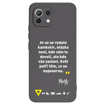 Picasee silikónový čierny obal pre Xiaomi 11 Lite 5G NE - Kazma - SVĚT PATŘÍ TĚM, CO SE NEPOSEROU
