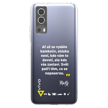 Picasee silikónový prehľadný obal pre Vivo Y72 5G - Kazma - SVĚT PATŘÍ TĚM, CO SE NEPOSEROU