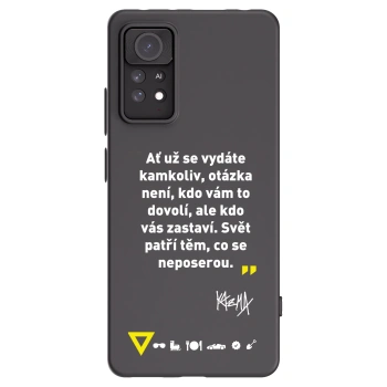 Picasee silikónový čierny obal pre Xiaomi Redmi Note 11 Pro - Kazma - SVĚT PATŘÍ TĚM, CO SE NEPOSEROU