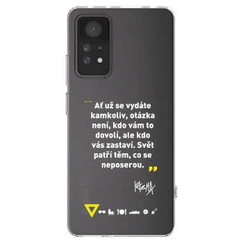 Picasee silikónový prehľadný obal pre Xiaomi Redmi Note 11 Pro 5G - Kazma - SVĚT PATŘÍ TĚM, CO SE NEPOSEROU