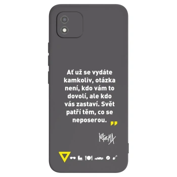 Picasee silikónový čierny obal pre Realme C11 (2021) - Kazma - SVĚT PATŘÍ TĚM, CO SE NEPOSEROU