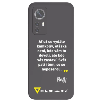 Picasee silikónový čierny obal pre Xiaomi 12 - Kazma - SVĚT PATŘÍ TĚM, CO SE NEPOSEROU