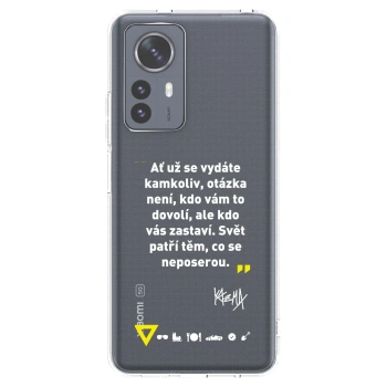 Picasee silikónový prehľadný obal pre Xiaomi 12 Pro - Kazma - SVĚT PATŘÍ TĚM, CO SE NEPOSEROU
