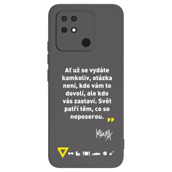 Picasee silikónový čierny obal pre Xiaomi Redmi 10C - Kazma - SVĚT PATŘÍ TĚM, CO SE NEPOSEROU