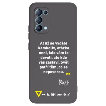 Picasee silikónový čierny obal pre OPPO Reno 5 5G - Kazma - SVĚT PATŘÍ TĚM, CO SE NEPOSEROU