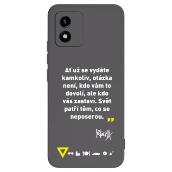 Picasee silikónový čierny obal pre Vivo Y01 - Kazma - SVĚT PATŘÍ TĚM, CO SE NEPOSEROU