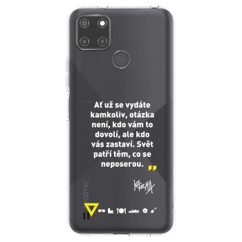 Picasee silikónový prehľadný obal pre Realme C21Y - Kazma - SVĚT PATŘÍ TĚM, CO SE NEPOSEROU