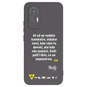 Picasee silikónový čierny obal pre Xiaomi 12 Lite - Kazma - SVĚT PATŘÍ TĚM, CO SE NEPOSEROU