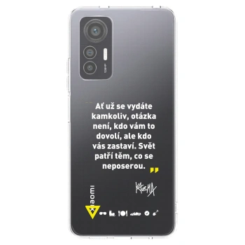 Picasee silikónový prehľadný obal pre Xiaomi 12 Lite - Kazma - SVĚT PATŘÍ TĚM, CO SE NEPOSEROU