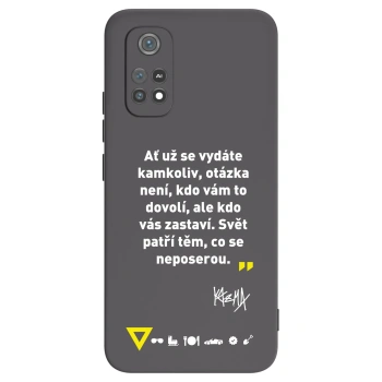 Picasee silikónový čierny obal pre Xiaomi Poco M4 Pro - Kazma - SVĚT PATŘÍ TĚM, CO SE NEPOSEROU