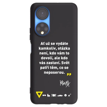 Picasee silikónový čierny obal pre Honor X7 - Kazma - SVĚT PATŘÍ TĚM, CO SE NEPOSEROU