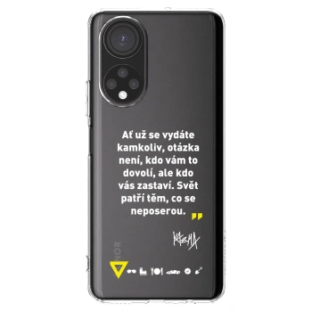 Picasee silikónový prehľadný obal pre Honor X7 - Kazma - SVĚT PATŘÍ TĚM, CO SE NEPOSEROU