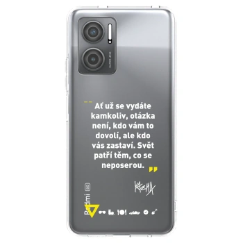Picasee silikónový prehľadný obal pre Xiaomi Redmi 10 5G - Kazma - SVĚT PATŘÍ TĚM, CO SE NEPOSEROU