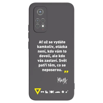 Picasee silikónový čierny obal pre Xiaomi Redmi Note 11S 5G - Kazma - SVĚT PATŘÍ TĚM, CO SE NEPOSEROU