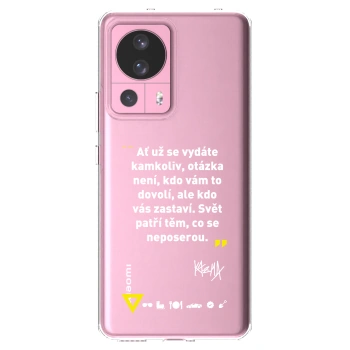 Picasee silikónový prehľadný obal pre Xiaomi 13 Lite - Kazma - SVĚT PATŘÍ TĚM, CO SE NEPOSEROU