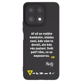 Picasee silikónový čierny obal pre Honor X8a - Kazma - SVĚT PATŘÍ TĚM, CO SE NEPOSEROU