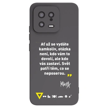 Picasee silikónový čierny obal pre Xiaomi 13 - Kazma - SVĚT PATŘÍ TĚM, CO SE NEPOSEROU
